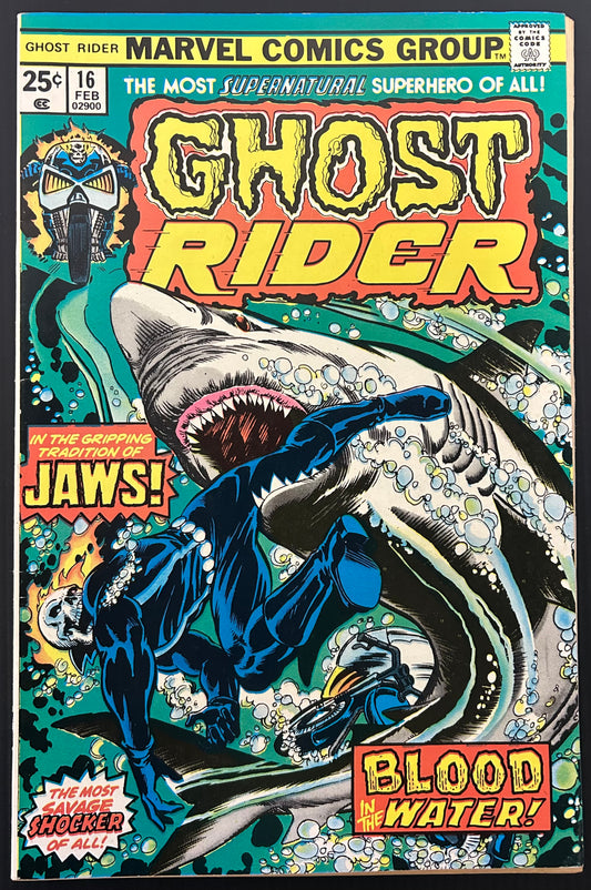 GHOST RIDER #16 [MARVEL COMICS] DIRECT 1976 FN/VF