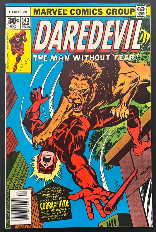 DAREDEVIL #143 [MARVEL COMICS] NEWSSTAND 1977 FN/VF