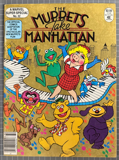 🔑 MARVEL SUPER SPECIAL #32: THE MUPPETS TAKE MANHATTAN MAGAZINE 1984 FN+