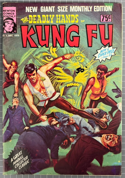 THE DEADLY HANDS OF KUNG FU #1 + POSTER [NEWTON COMICS] AUSTRALIAN 1975