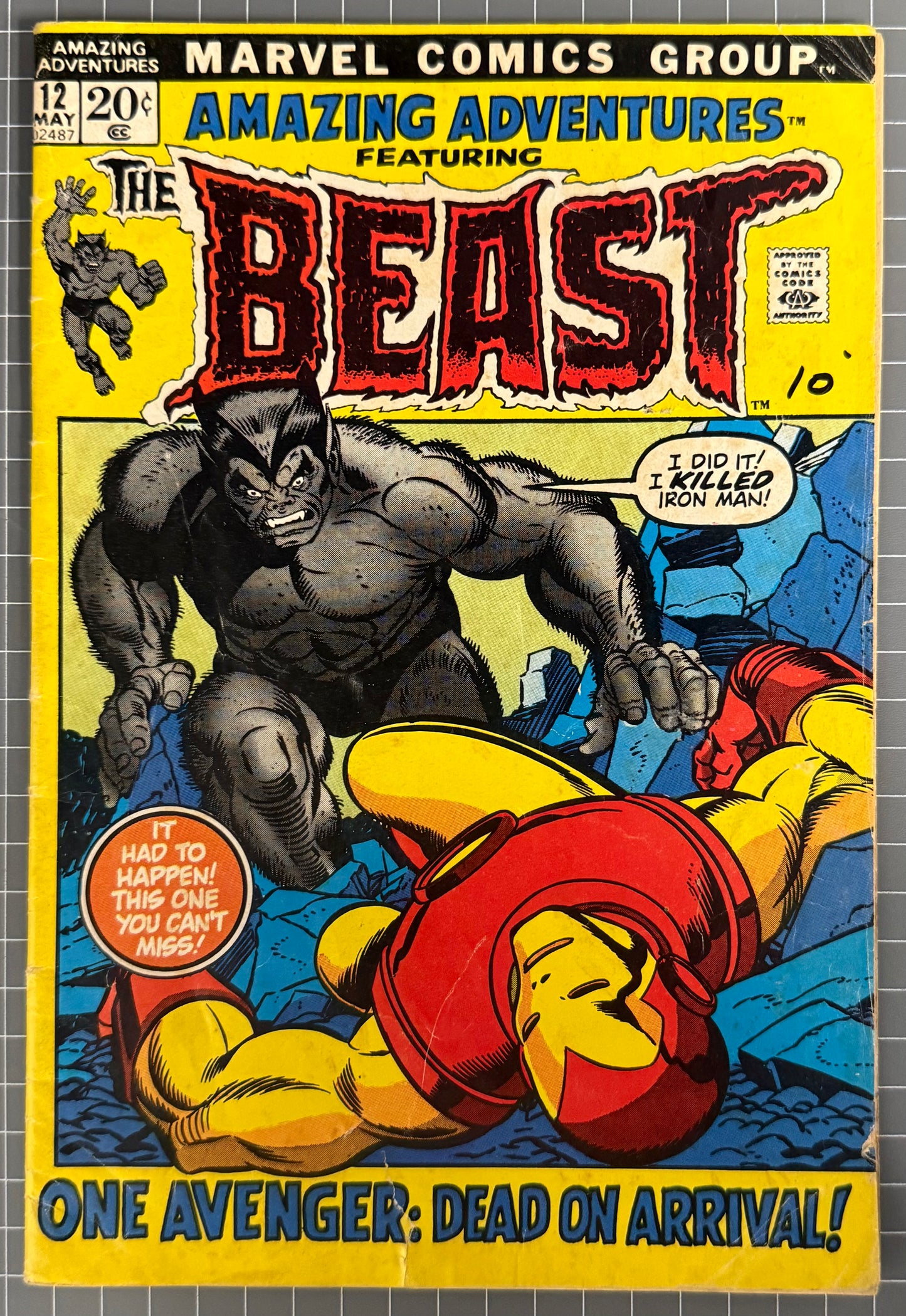 AMAZING ADVENTURES #12 [MARVEL COMICS] *BEAST* 1972 VG-