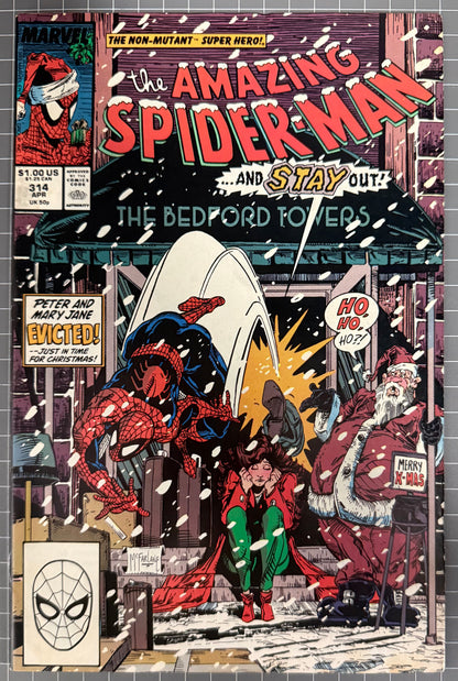 🔑 THE AMAZING SPIDER-MAN #314 [MARVEL COMICS] DIRECT 1989 *TODD MCFARLANE* FN/VF