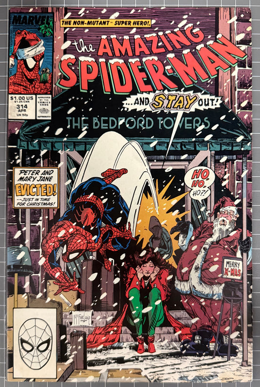 🔑 THE AMAZING SPIDER-MAN #314 [MARVEL COMICS] DIRECT 1989 *TODD MCFARLANE* FN/VF