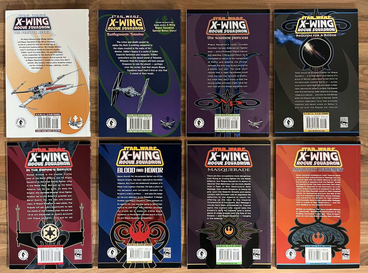 STAR WARS: 8 Volumes Complete X-Wing Rogue Squadron TPBs, 1st Prints *RARE*