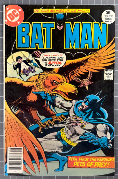 BATMAN #288 [DC COMICS] *MIKE GRELL COVER* 1977 FN+