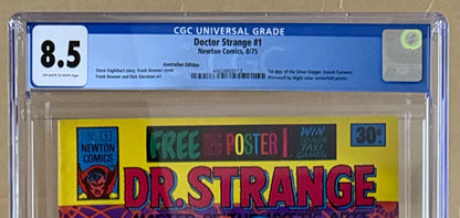 🔑 DOCTOR STRANGE #1 CGC 8.5 + POSTER [NEWTON COMICS] AUSTRALIAN 1975