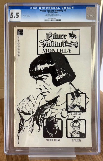 PRINCE VALIANT MONTHLY #3 [PIONEER] CGC 5.5 *FROM THE ESTATE OF LEE FALK* 1989
