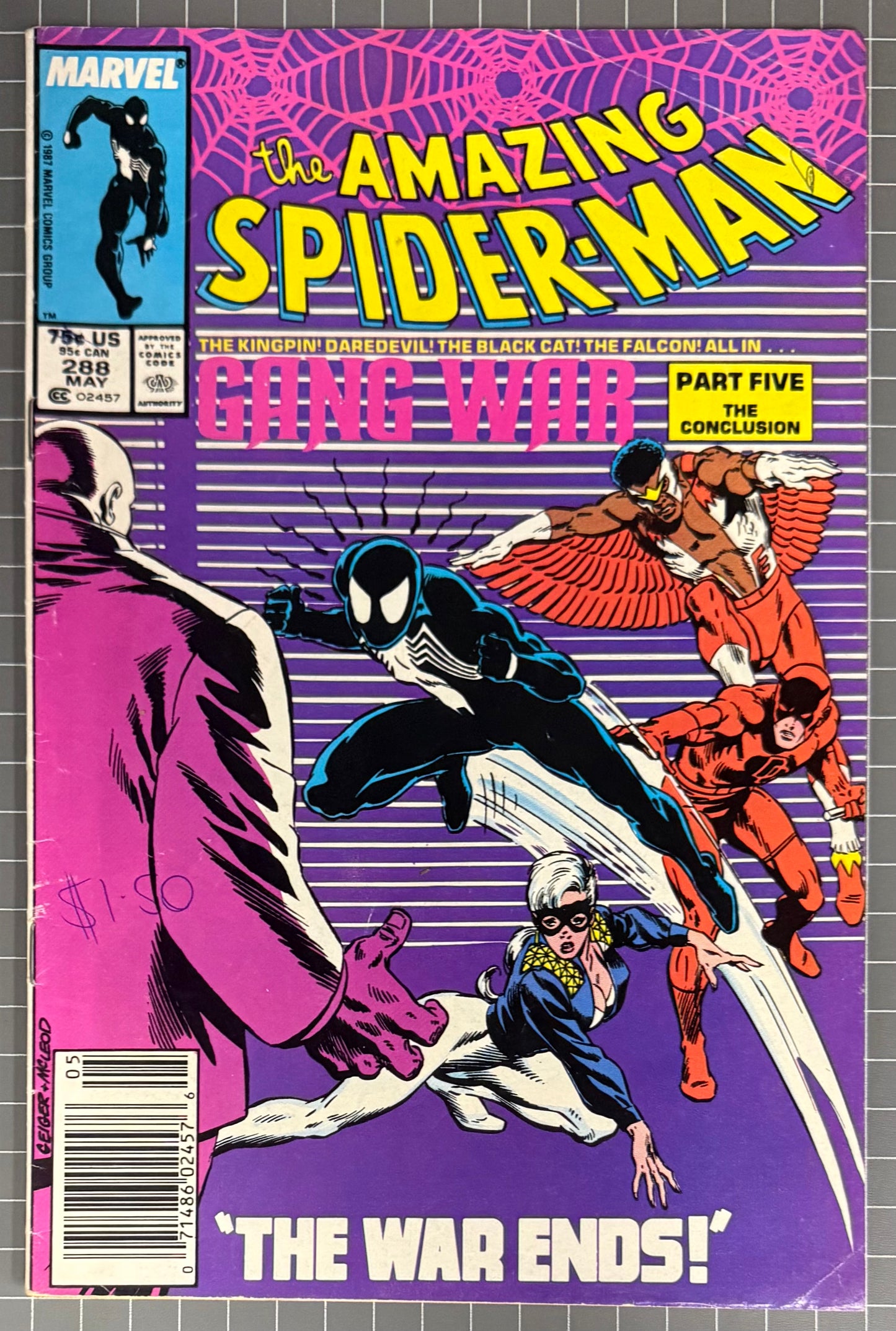 THE AMAZING SPIDER-MAN #288 [MARVEL COMICS] *GANG OF WAR PART 5* 1987 VG/FN