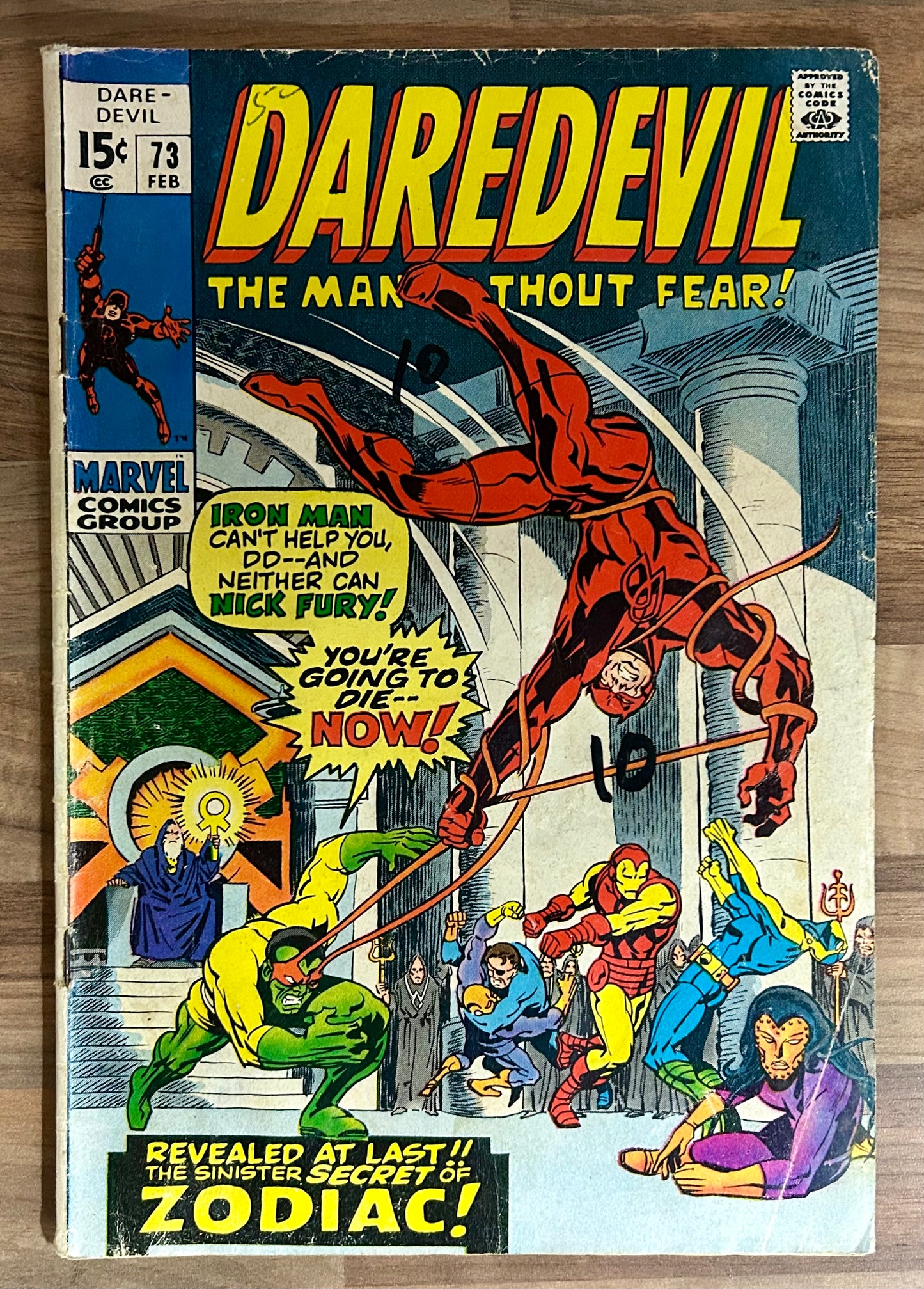 DAREDEVIL #73 [MARVEL COMICS] DIRECT 1971 GD