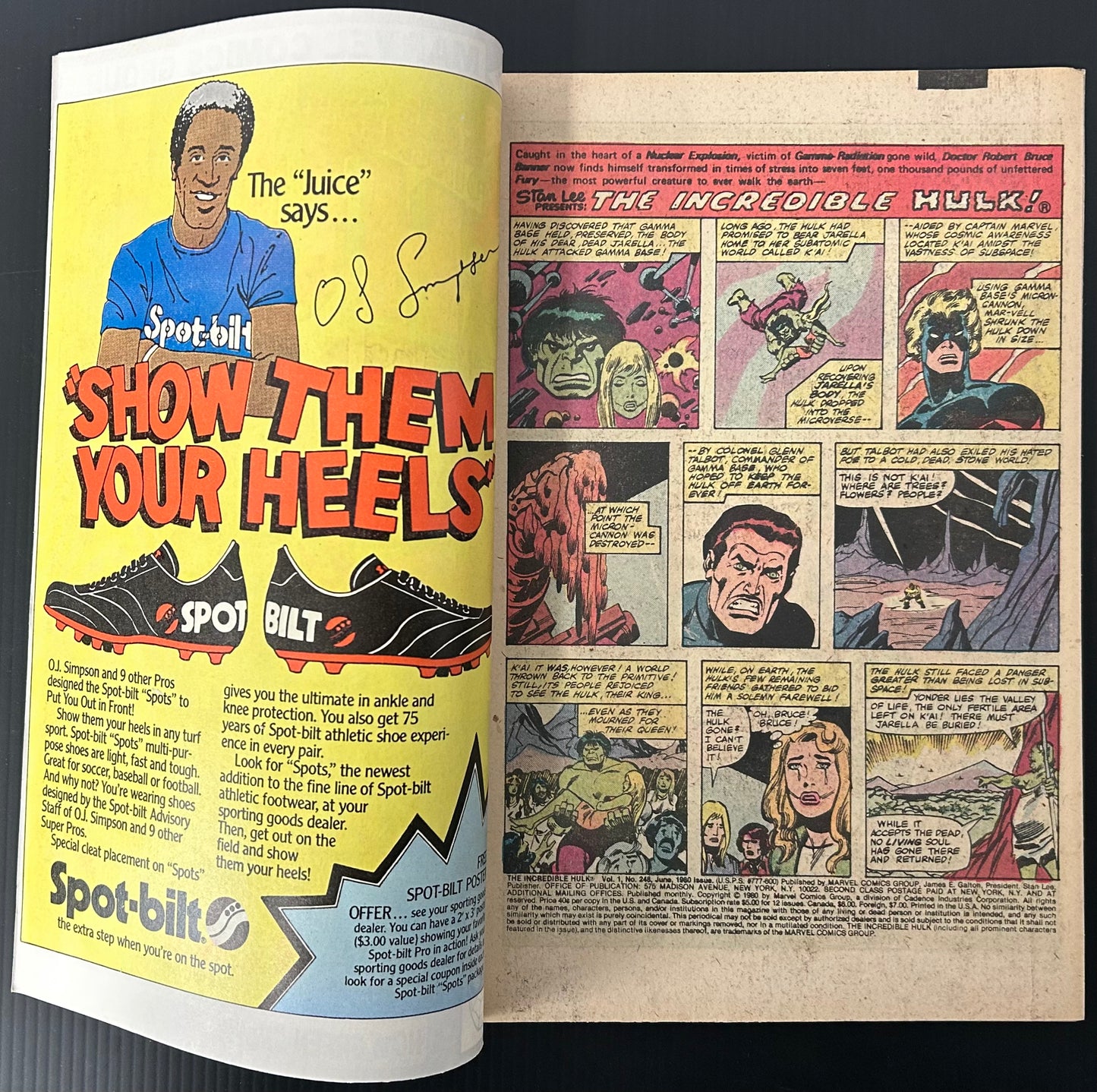 THE INCREDIBLE HULK #248 [MARVEL COMICS] DIRECT 1980 FN+