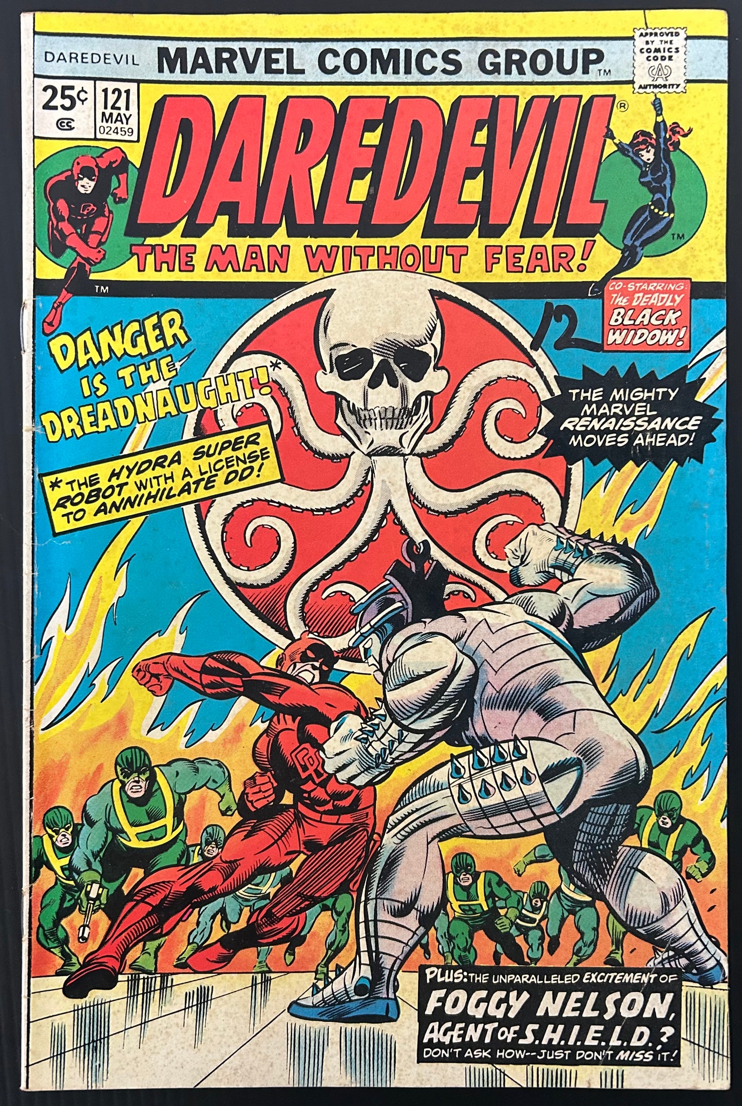 DAREDEVIL #121 [MARVEL COMICS] DIRECT 1975 VG/FN