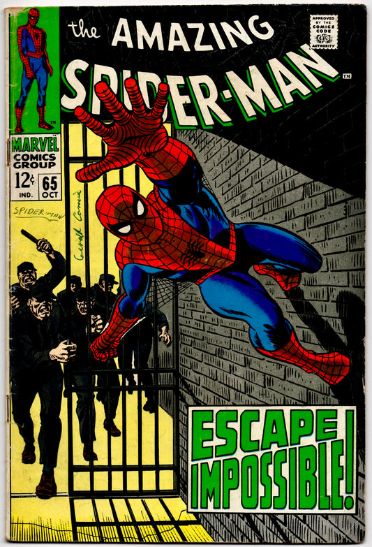 THE AMAZING SPIDER-MAN #65 (MARVEL) COMIC 1968 *JOHN ROMITA SR.* VG-