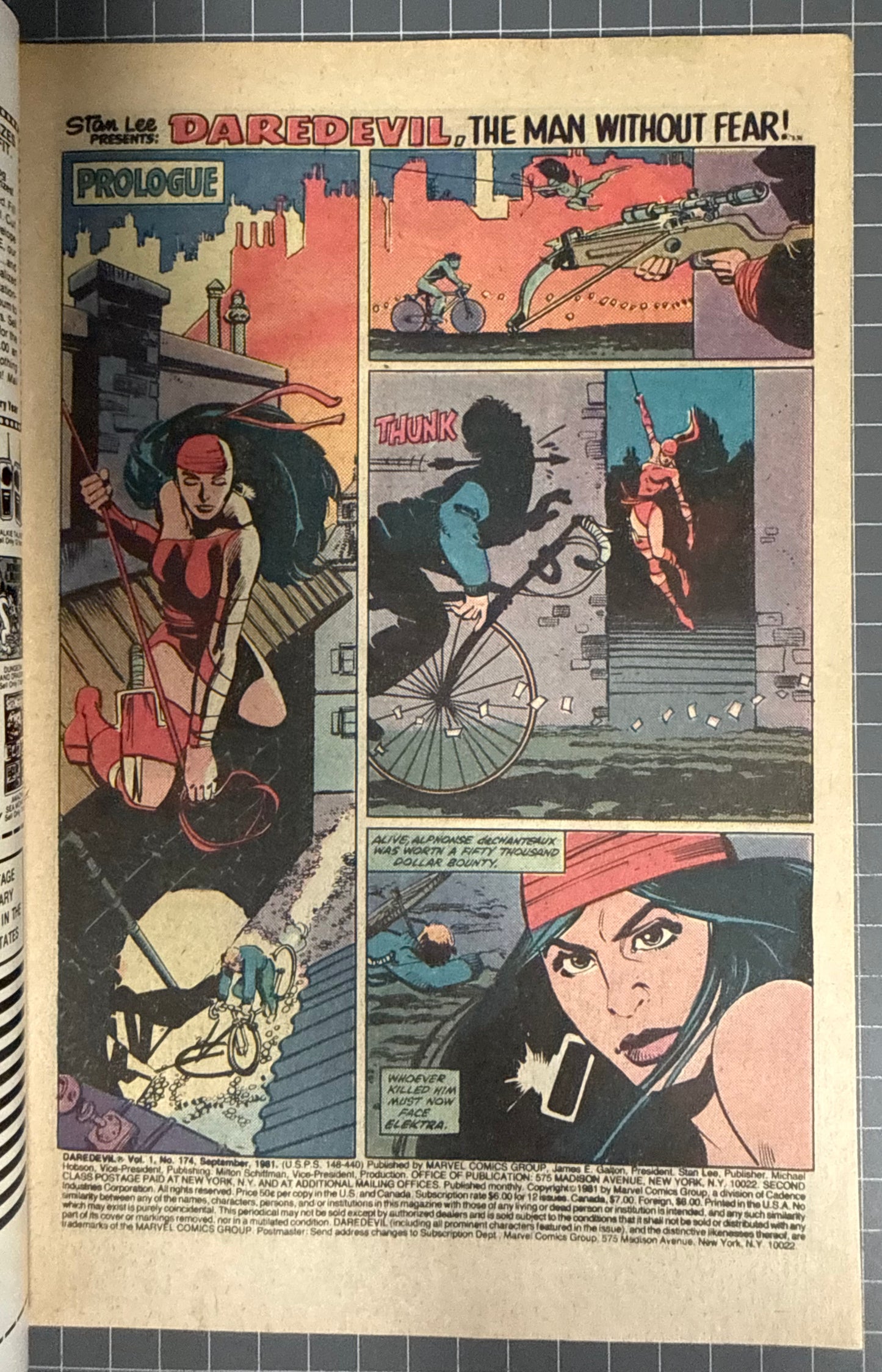 🔑 DAREDEVIL #174 [MARVEL COMICS] DIRECT 1981 VF/NM