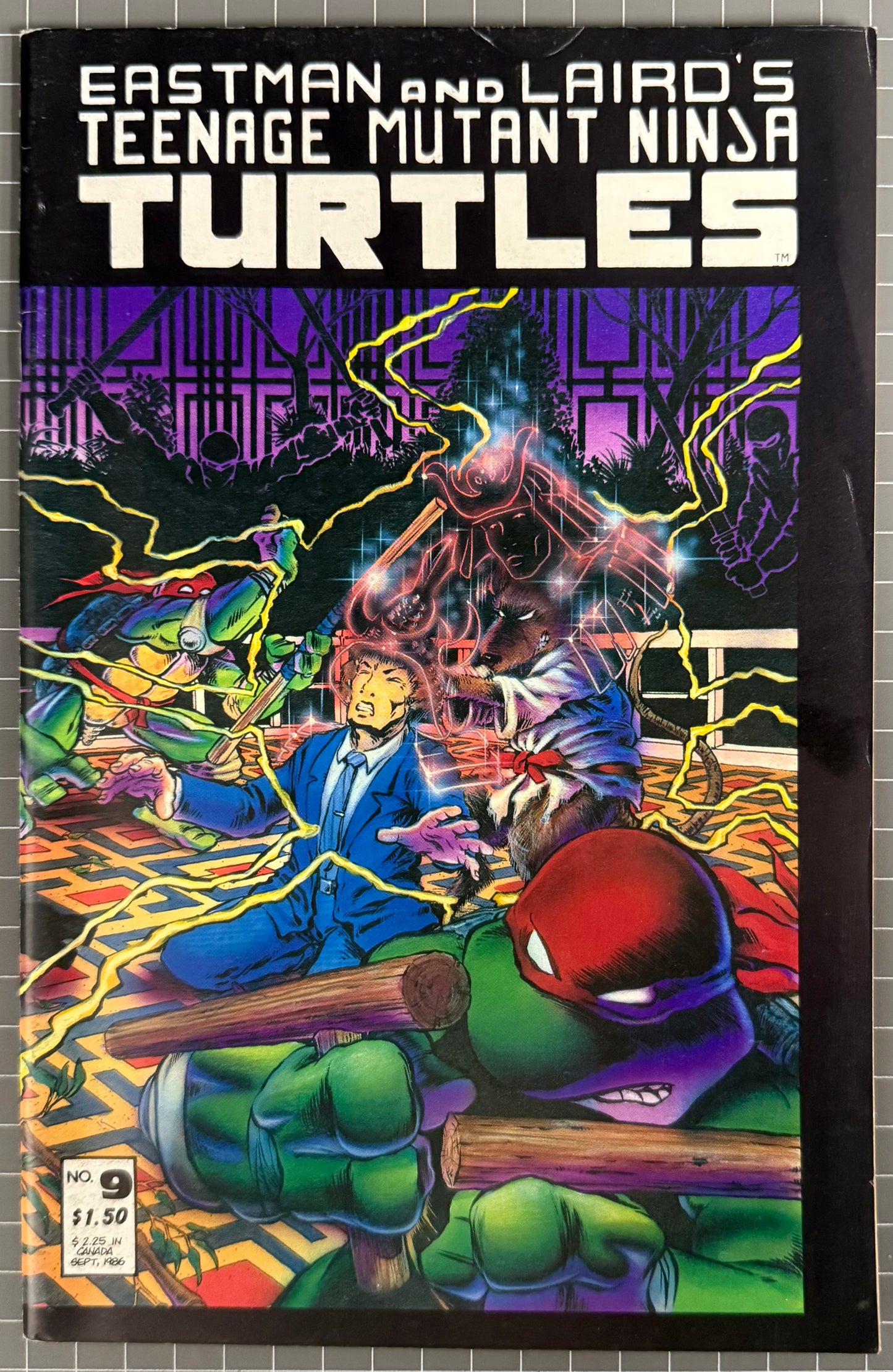 🔑 TEENAGE MUTANT NINJA TURTLES #9 (TMNT) [MIRAGE] COMIC *SPLINTER* 1986 VF-