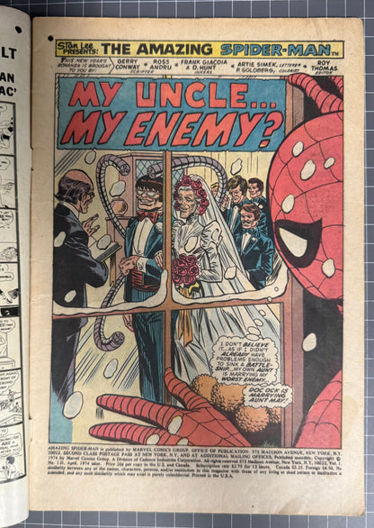 🔑 THE AMAZING SPIDER-MAN #131 [MARVEL COMICS] DIRECT 1974 GD+