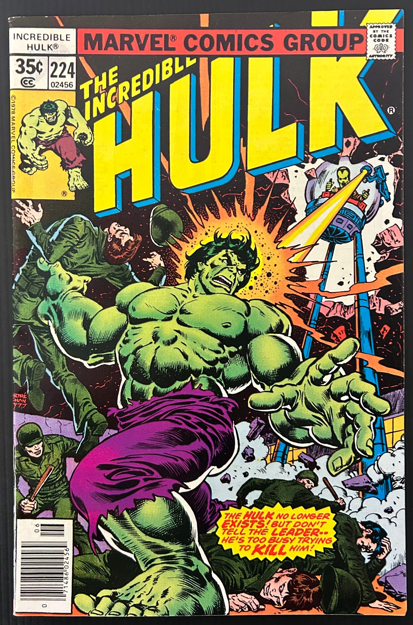 THE INCREDIBLE HULK #224 [MARVEL COMICS] NEWSSTAND 1978 VF