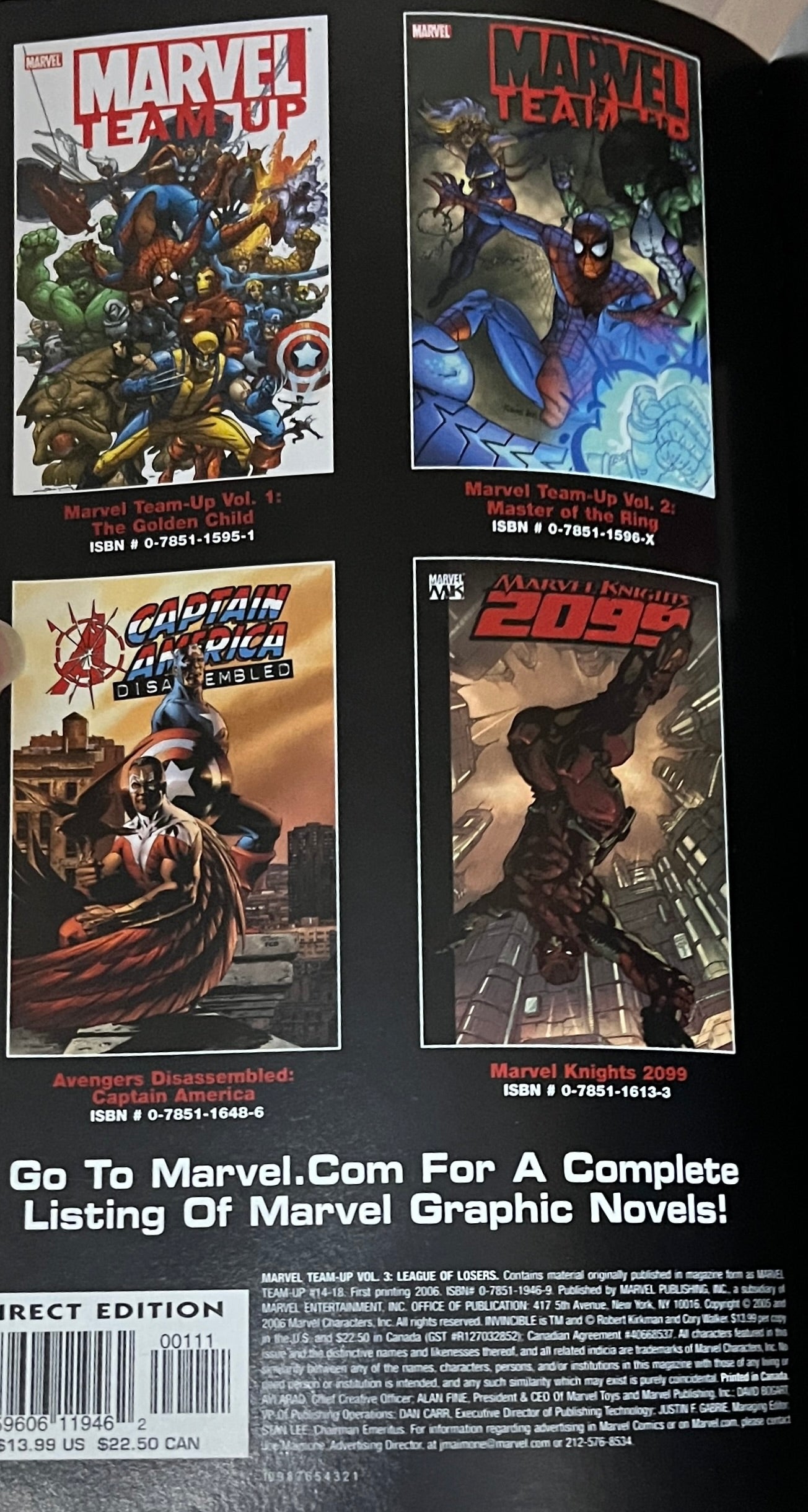 Marvel Team-Up League of Losers Vol. 3 , 1st Print, 2006 Direct Edition