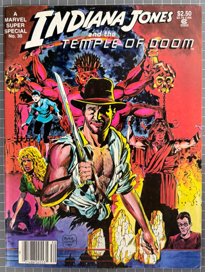 MARVEL SUPER SPECIAL #30: INDIANA JONES AND THE TEMPLE OF DOOM MAGAZINE 1984 FN/VF