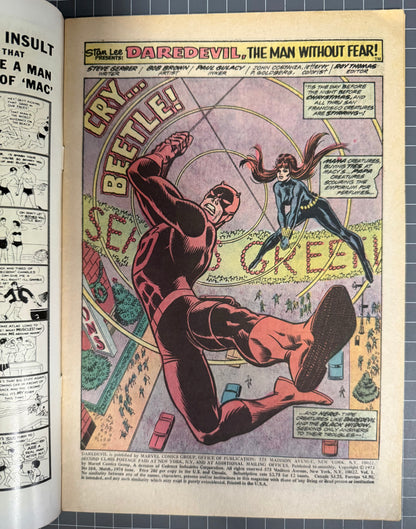 🔑 DAREDEVIL #108 [MARVEL COMICS] DIRECT *1ST APP. BLACK SPEKTRE* 1974 FN/VF
