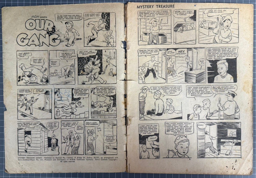 M-G-M CARTOONS PRESENTS OUR GANG IN MYSTERY TREASURE #6 (ROSNOCK) COMIC 1950