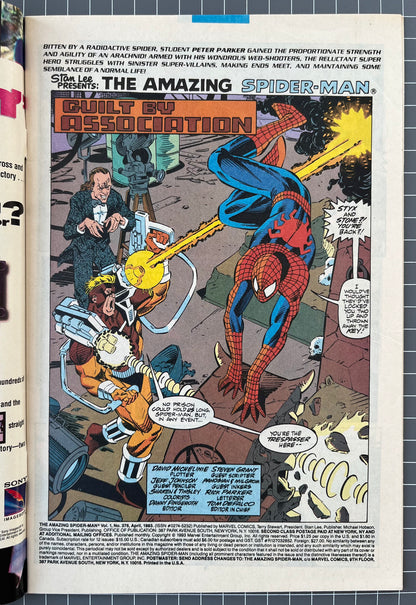 THE AMAZING SPIDER-MAN #376 [MARVEL COMICS] DIRECT 1993 NM-