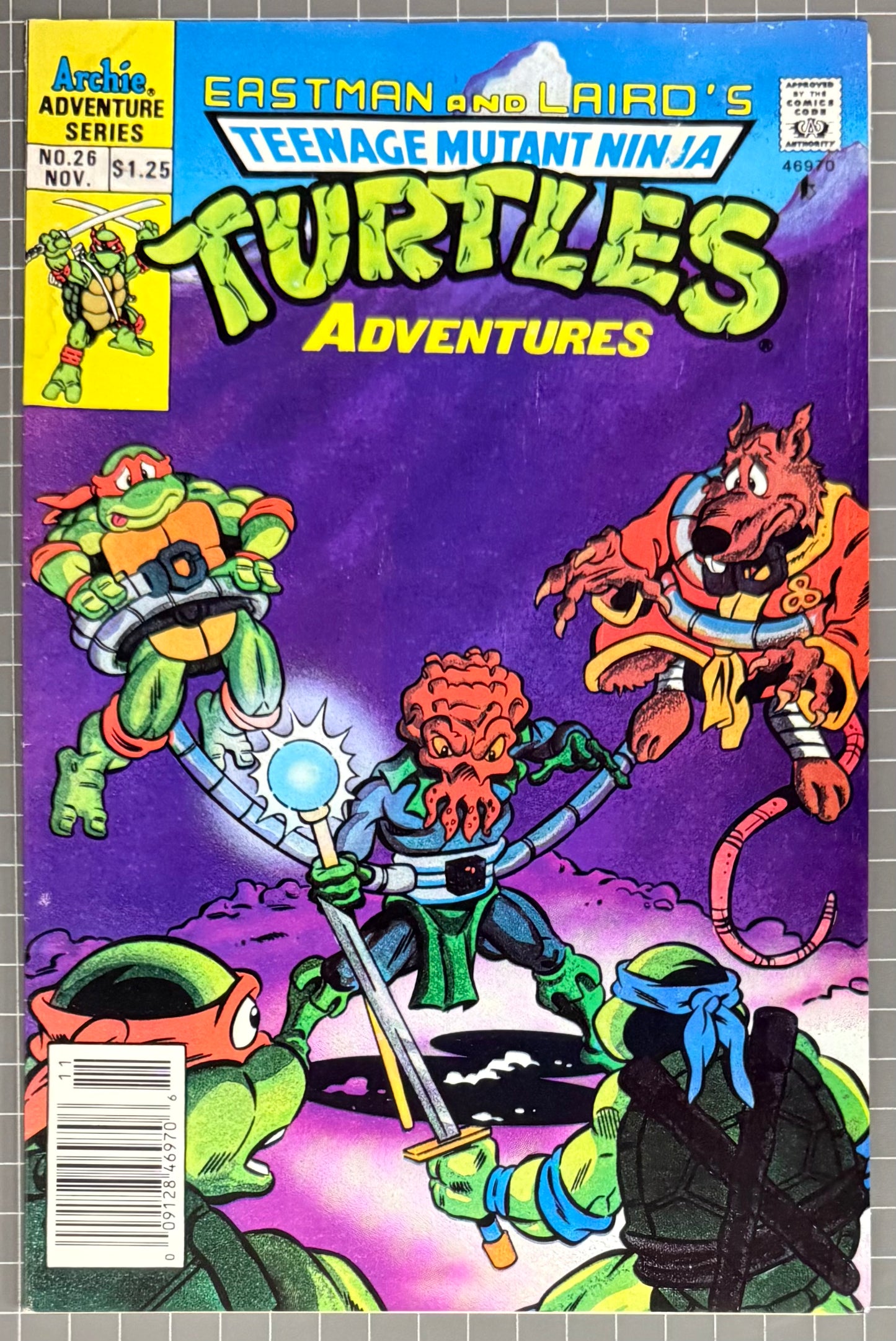 TEENAGE MUTANT NINJA TURTLES ADVENTURES #26 [ARCHIE] NEWSSTAND COMIC 1991 VG/FN