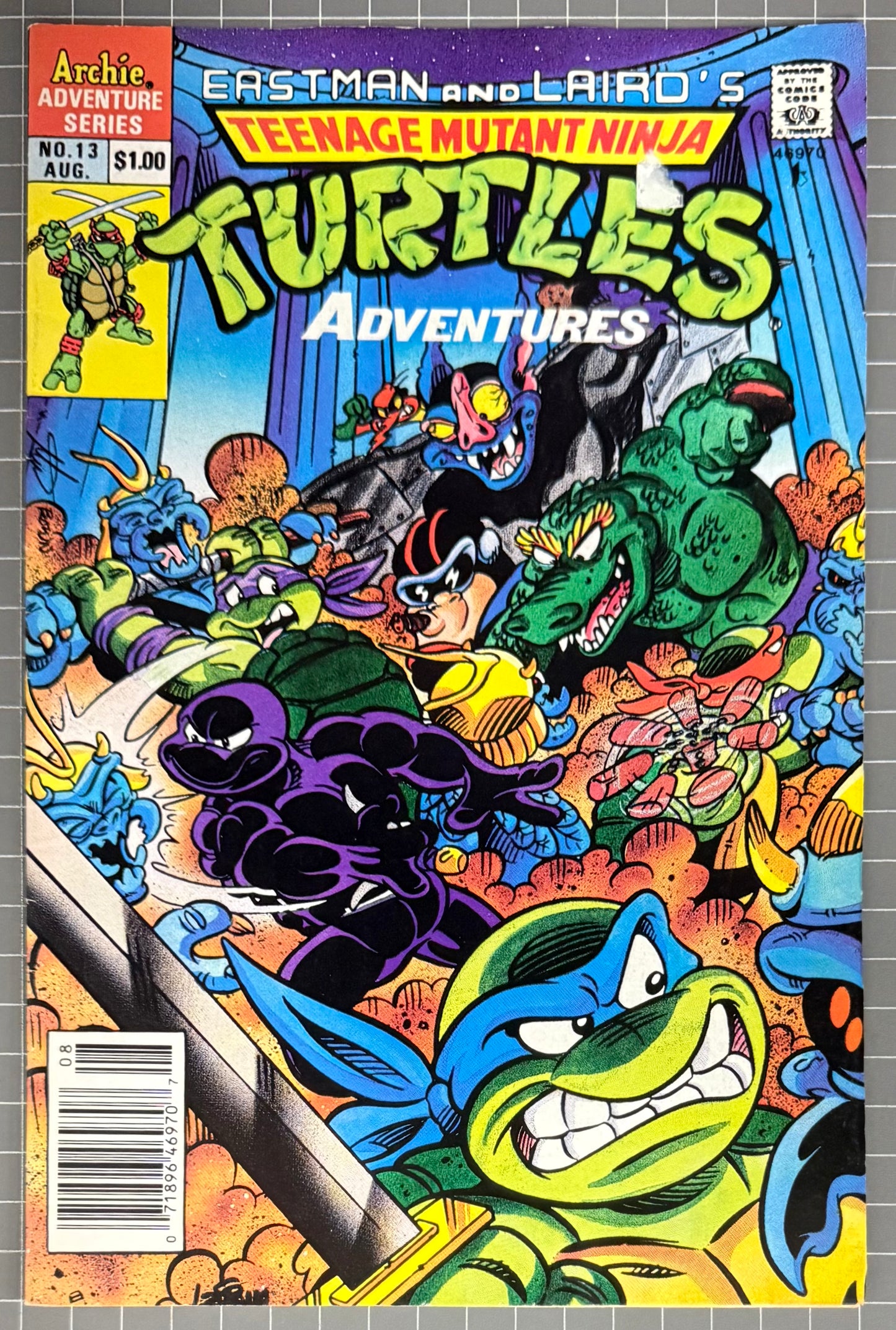 TEENAGE MUTANT NINJA TURTLES ADVENTURES #13 [ARCHIE] NEWSSTAND COMIC 1990 FN+