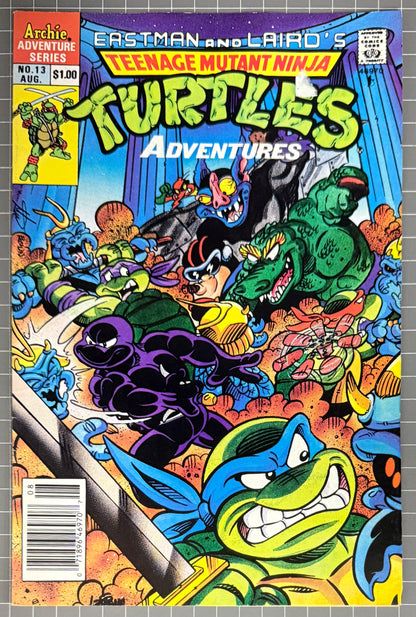 TEENAGE MUTANT NINJA TURTLES ADVENTURES #13 [ARCHIE] NEWSSTAND COMIC 1990 FN+