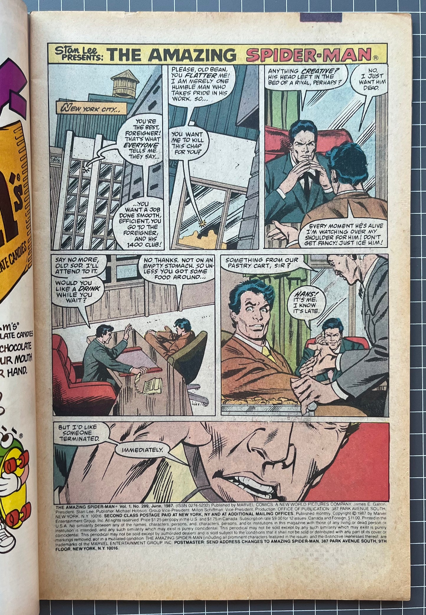 🔑 AMAZING SPIDER-MAN #289 [MARVEL COMICS] *1ST APP. 5TH HOBGOBLIN* 1987 VG/FN