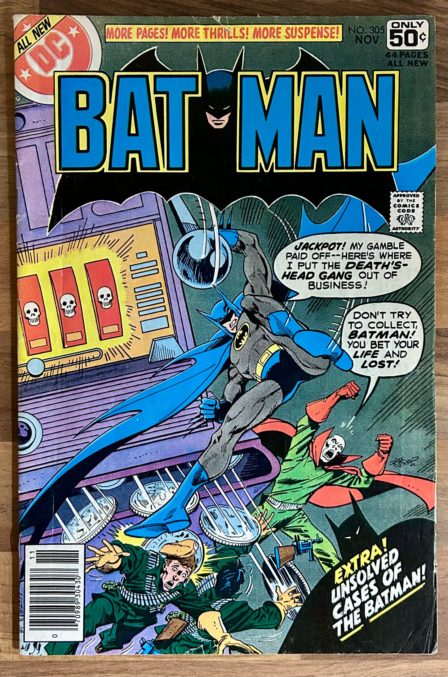 🔑 BATMAN #305 [DC COMICS] NEWSSTAND *THANATOS DEBUTS* 1978 FN+