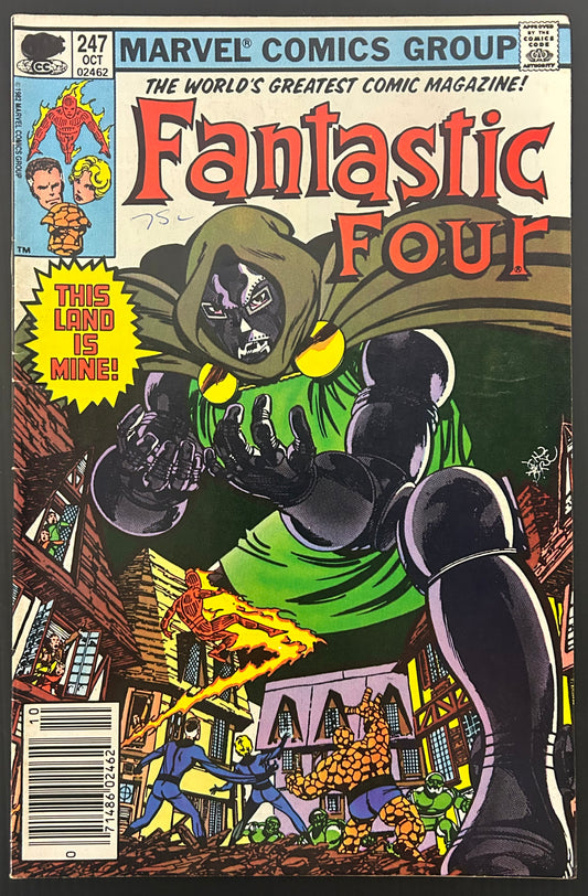 🔑 FANTASTIC FOUR #247 [MARVEL COMICS] NEWSSTAND *KRISTOFF VERNARD* 1982 FN+