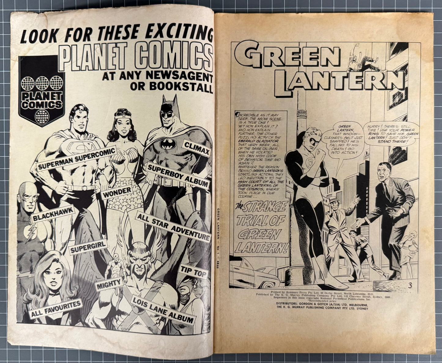 THE GREEN LANTERN #1 [K. G. MURRAY] AUSTRALIAN COMIC 1974