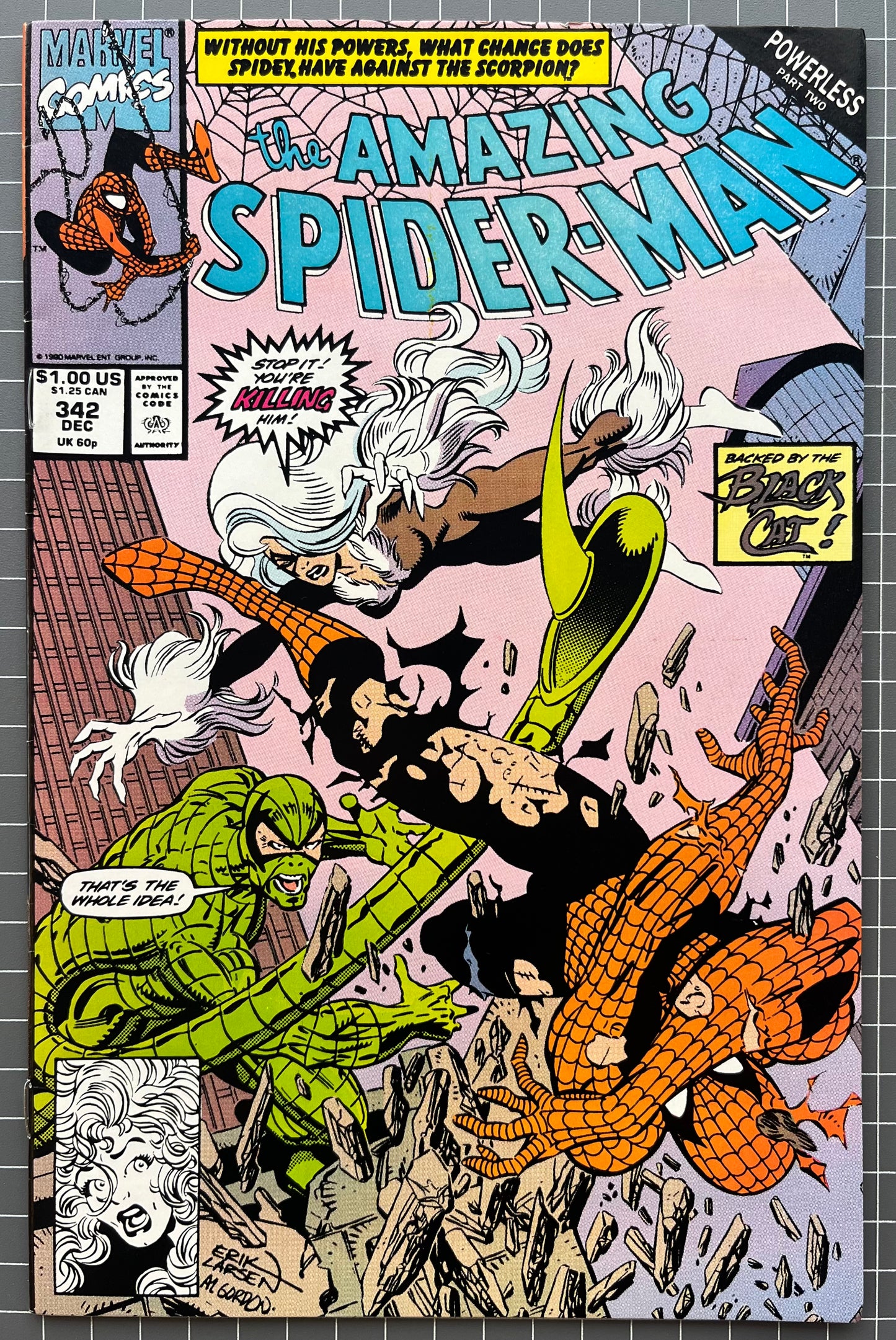 🔑  THE AMAZING SPIDER-MAN #342 [MARVEL COMICS] *1ST APP. DR WIRTHAM* 1990 VF