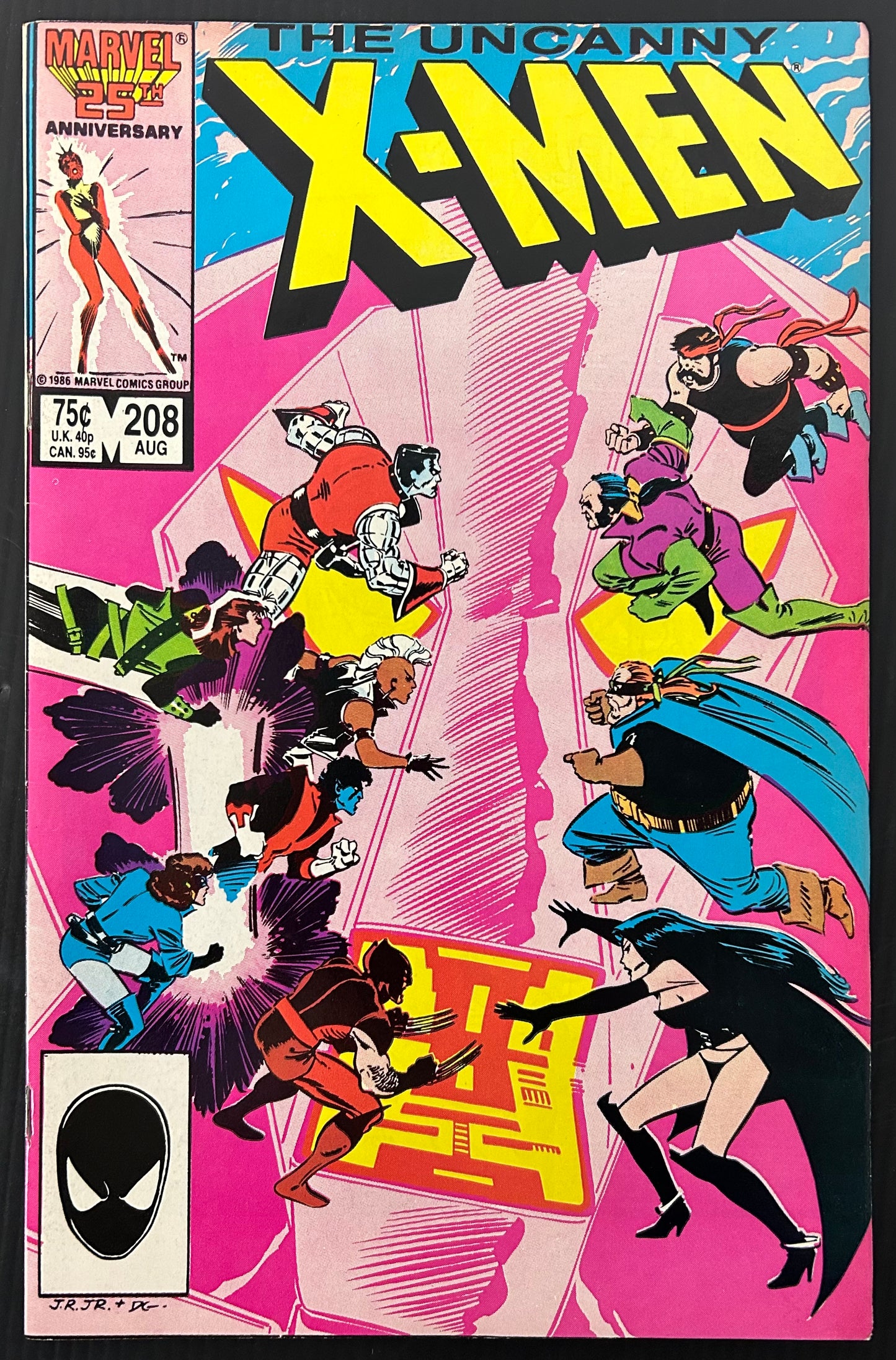 🔑 UNCANNY X-MEN #208 [MARVEL] NEWSSTAND COMIC 1986 VF-