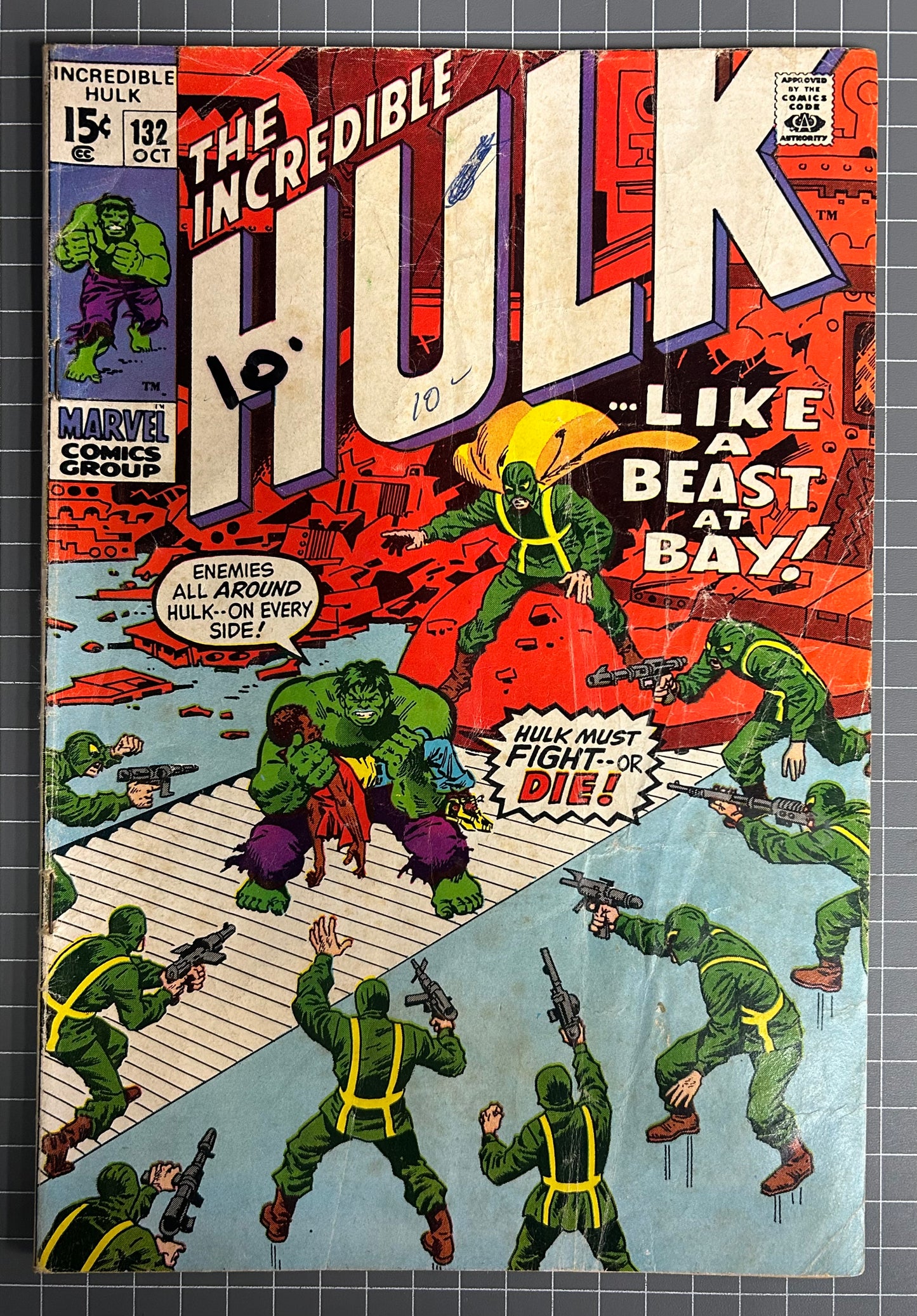 THE INCREDIBLE HULK #132 [MARVEL COMICS] DIRECT 1970
