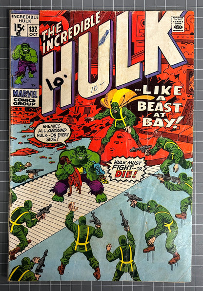 THE INCREDIBLE HULK #132 [MARVEL COMICS] DIRECT 1970