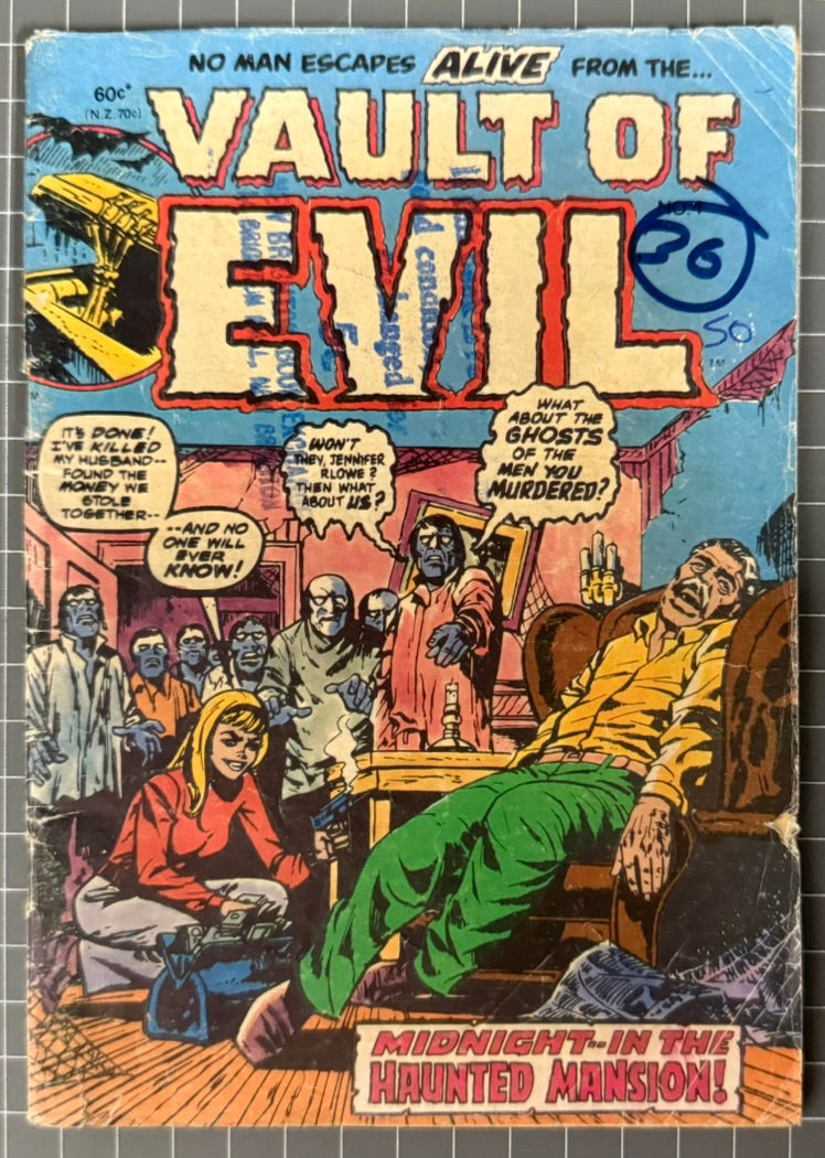 VAULT OF EVIL [YAFFA PUBLISHING] AUSTRALIAN MARVEL DIGEST COMIC 1980