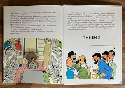 HERGE THE ADVENTURES OF TINTIN EXPLORERS ON THE MOON POP-UP BOOK 1992 1st HC *RARE*