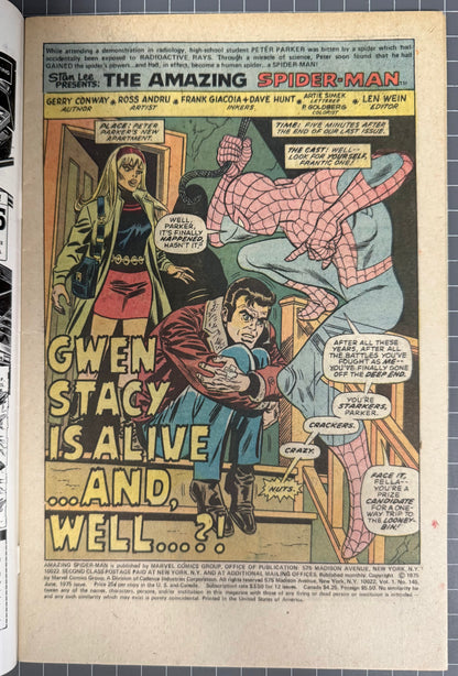 THE AMAZING SPIDER-MAN #145 [MARVEL COMICS] 1975 FN+