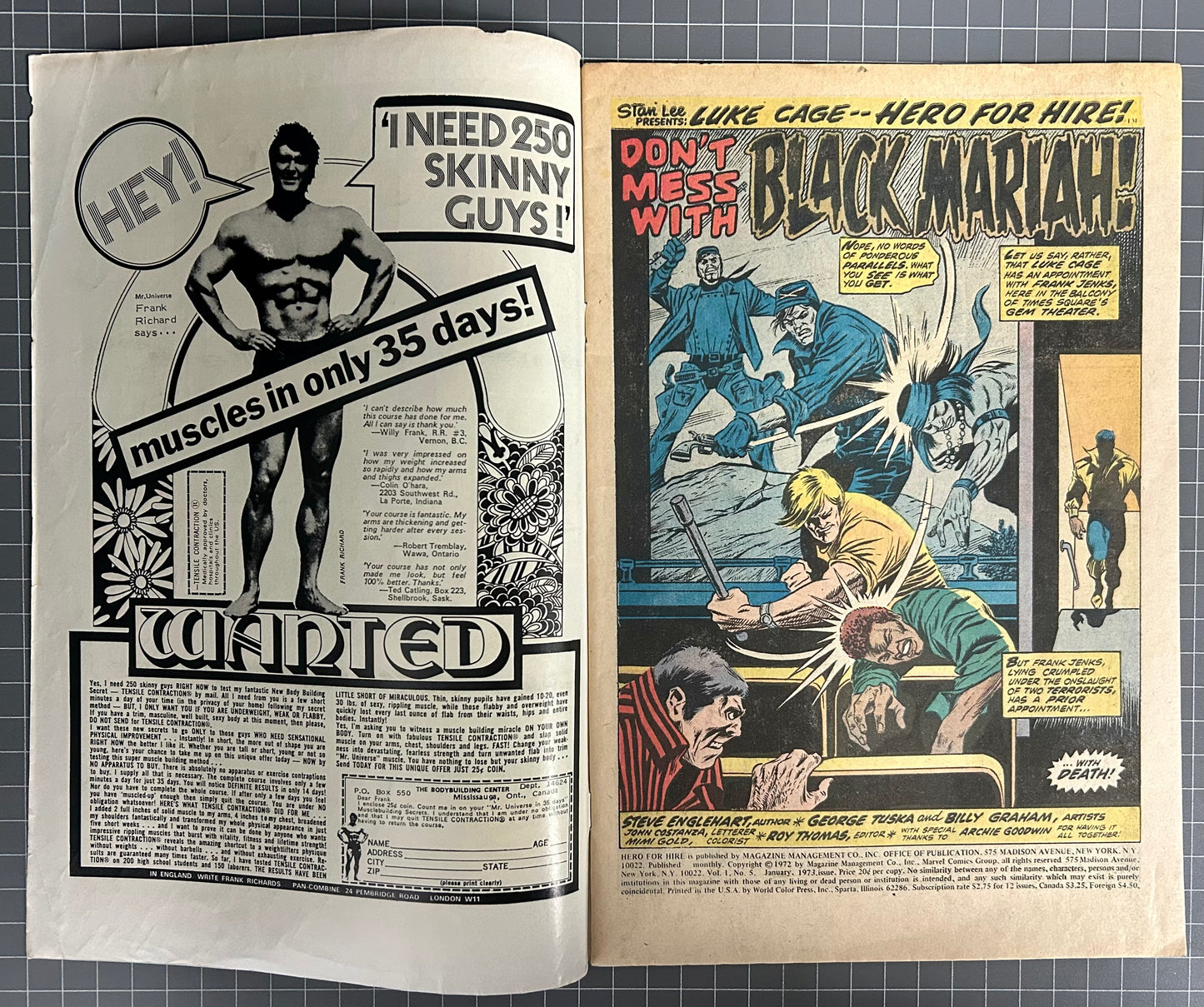HERO FOR HIRE #5 [MARVEL COMICS] DIRECT 1972 FN