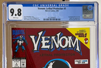 🔑 VENOM: LETHAL PROTECTOR #1 CGC 9.8 [MARVEL] *MARK BAGLEY* COMIC 1993