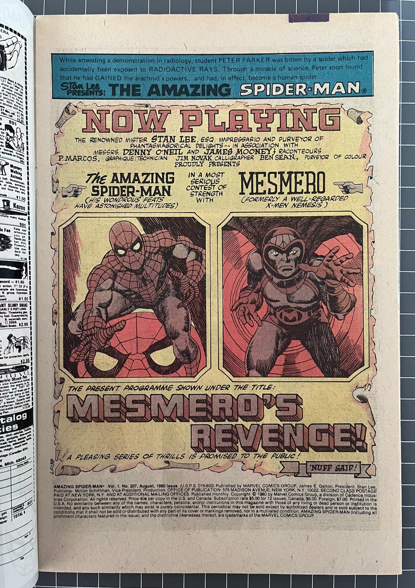 THE AMAZING SPIDER-MAN #207 [MARVEL COMICS] 1980 VF