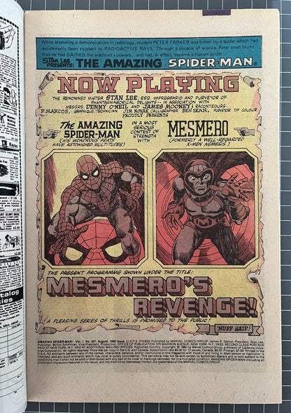 THE AMAZING SPIDER-MAN #207 [MARVEL COMICS] 1980 VF