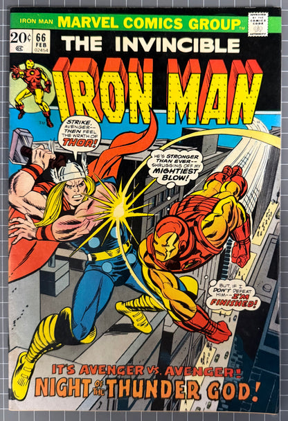IRON MAN #66 [MARVEL COMICS] DIRECT 1974 FN/VF