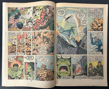 🔑 FANTASTIC FOUR #167 [MARVEL COMICS] DIRECT *FANTASTIC FOUR VS THE HULK* 1976 FN