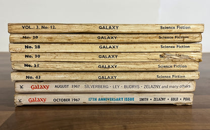 8 x Galaxy Science Fiction Magazines 1954-1967 Vintage British/US Eds Asimov