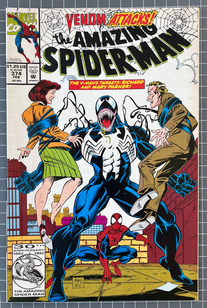 THE AMAZING SPIDER-MAN #374 [MARVEL COMICS] DIRECT *VENOM* 1993 VF