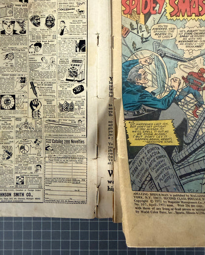 THE AMAZING SPIDER-MAN #107 [MARVEL COMICS] DIRECT 1972 GD-