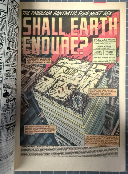 🔑 FANTASTIC FOUR #243 [MARVEL COMICS] DIRECT *JOHN BYRNE COVER* 1982 VF