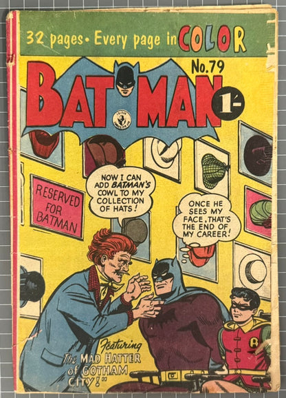 🔑 BATMAN #79 [COLOUR COMICS] AUSTRALIAN PRE-DECIMAL *SCARCE* 1956